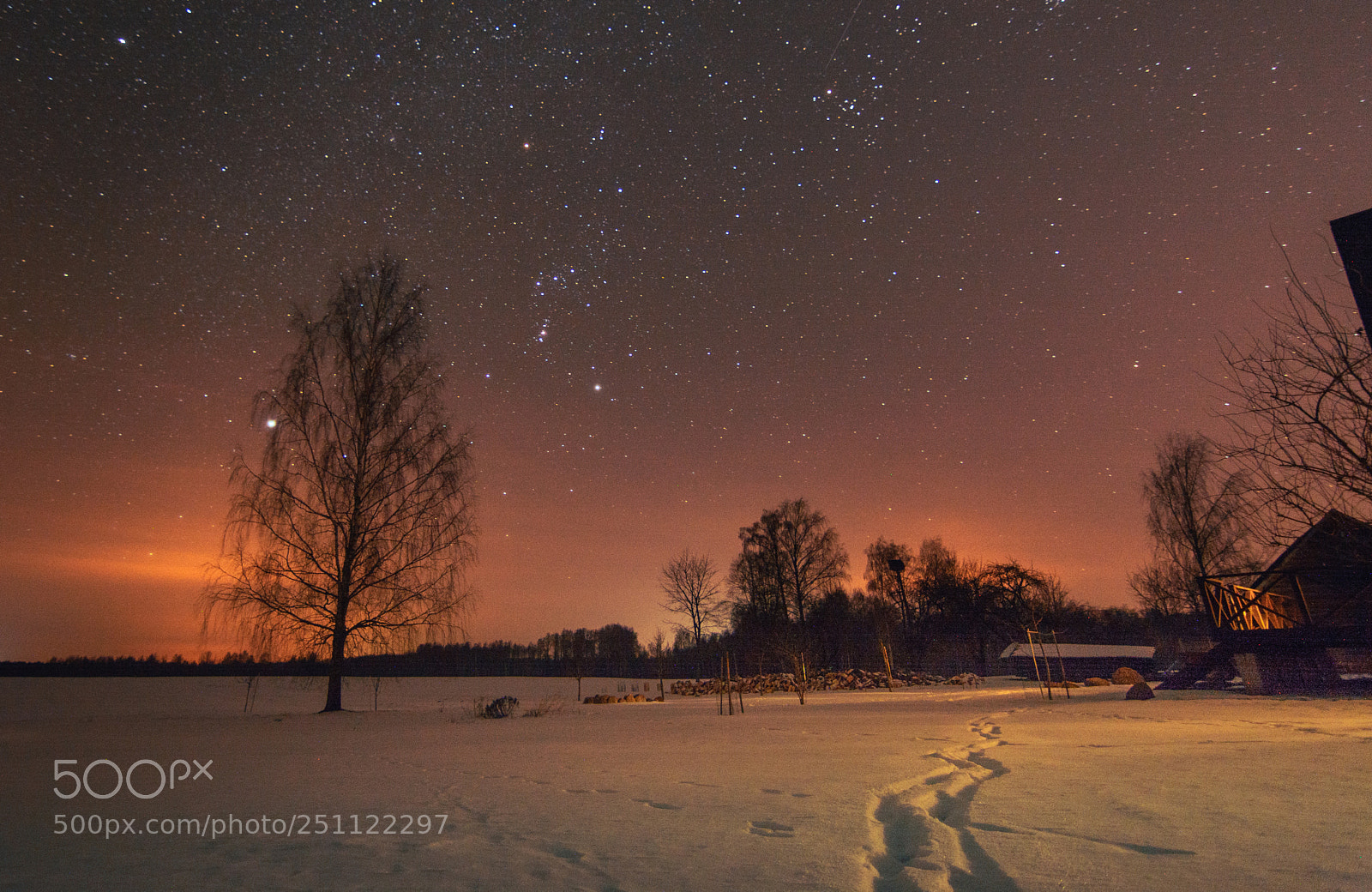 Nikon D5200 sample photo. Sunset and stars photography