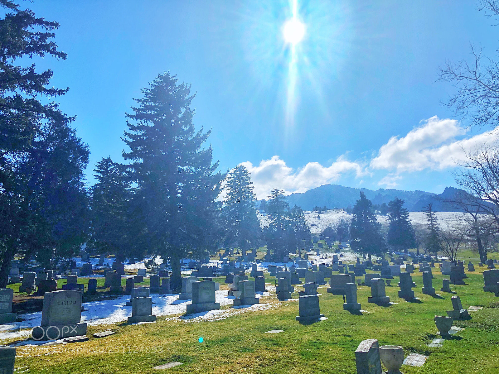 Apple iPhone 8 Plus sample photo. Cemetery sun photography