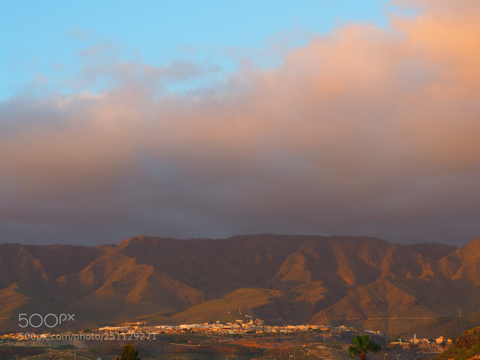 Olympus OM-D E-M10 sample photo. Adeje in the sunset photography