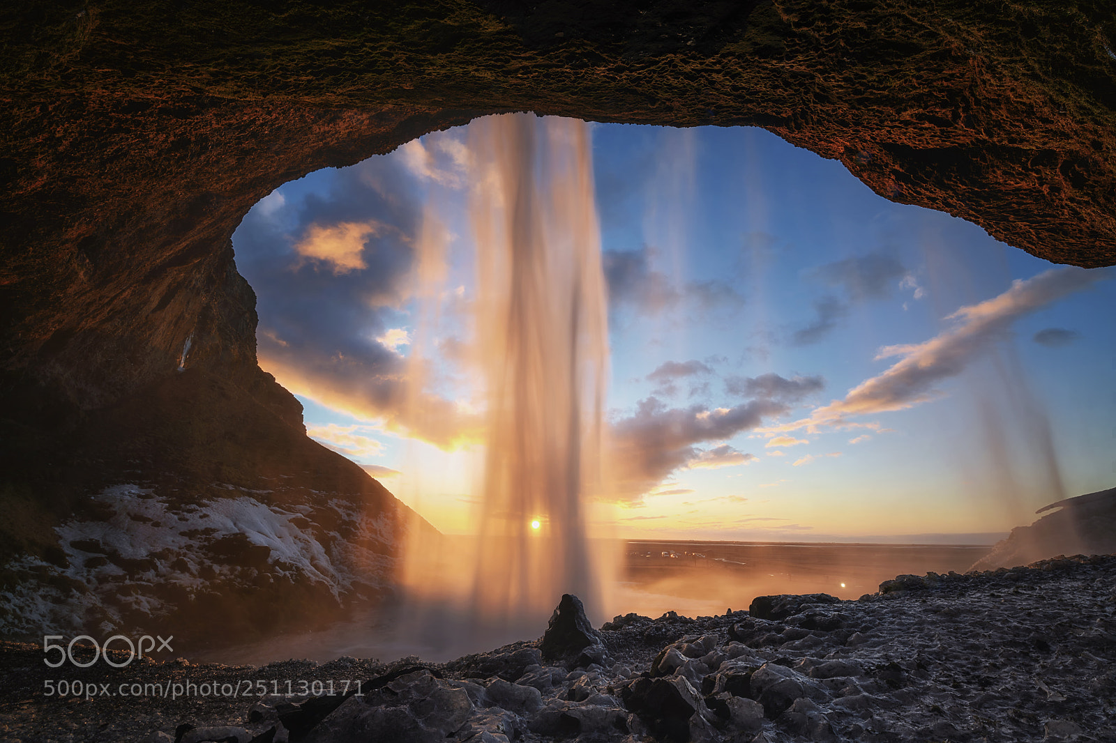 Nikon D850 sample photo. Seljalandsfoss view from inside photography