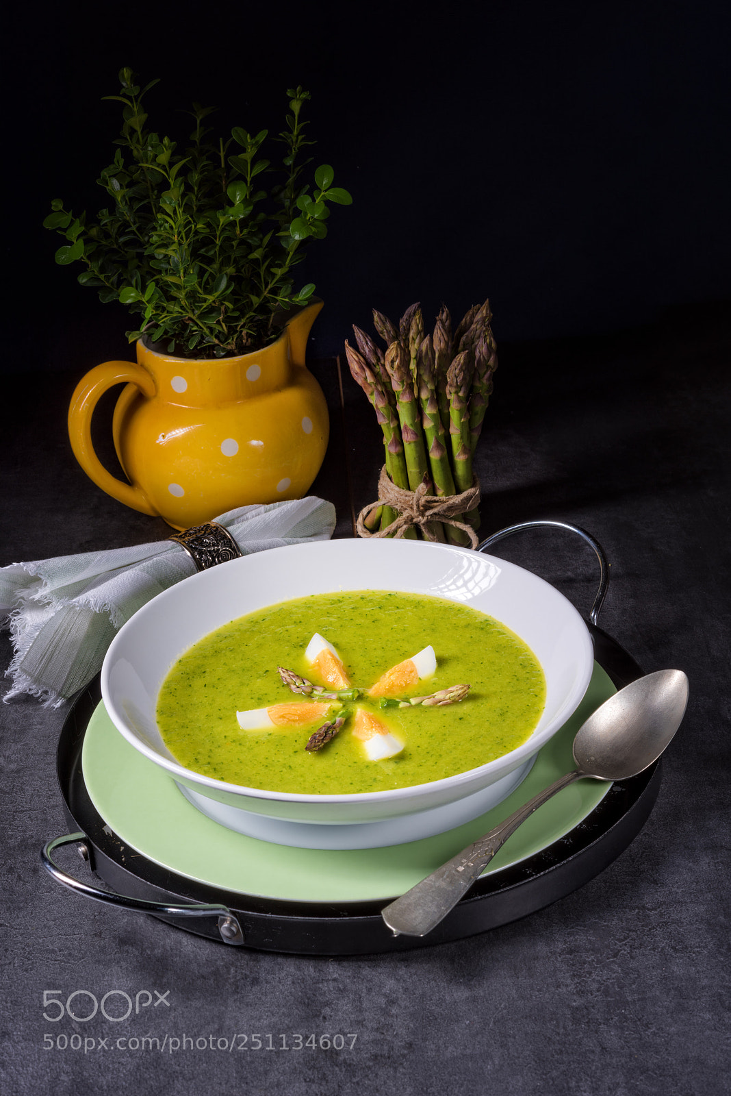 Nikon D810 sample photo. Green wild garlic soup photography