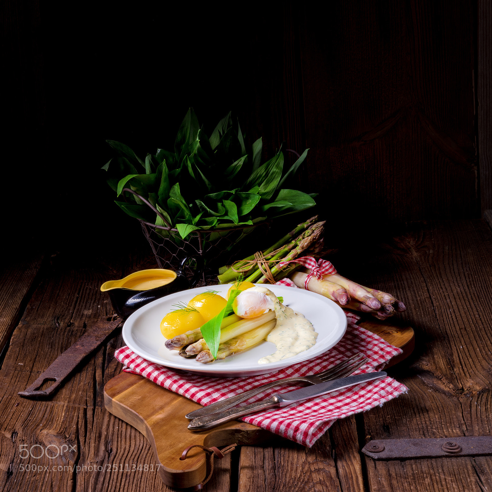 Nikon D810 sample photo. Asparagus with egg and photography