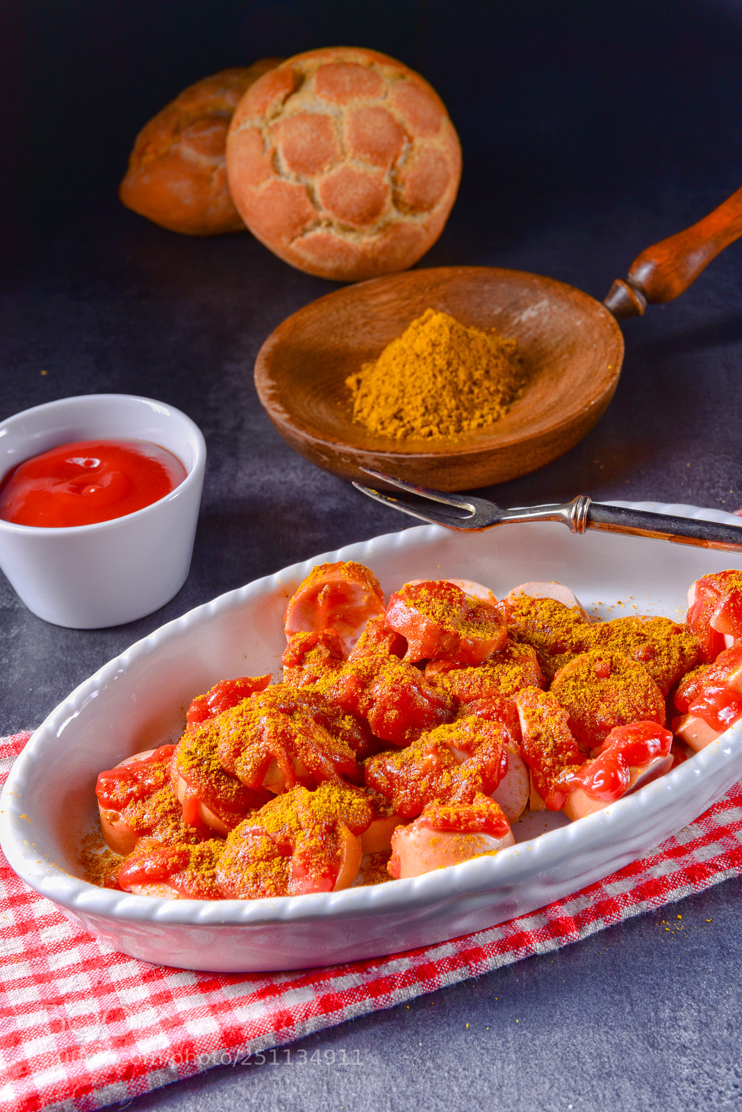 Nikon D810 sample photo. Sausage in curry sauce photography