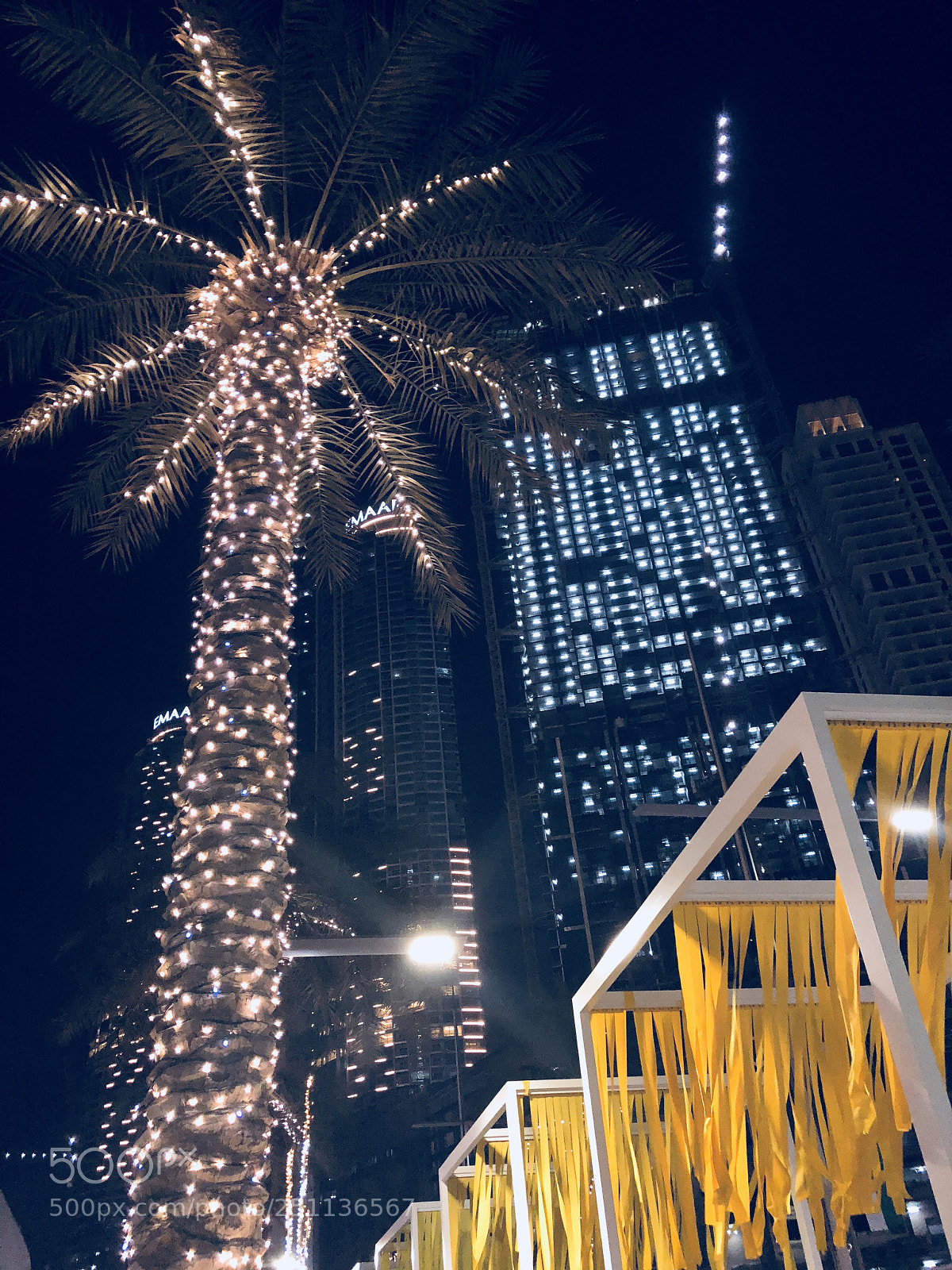 Apple iPhone X sample photo. Night city in dubai  photography