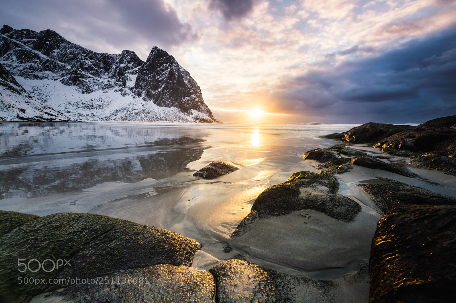 Nikon D850 sample photo. Kvalvika beach sunset photography