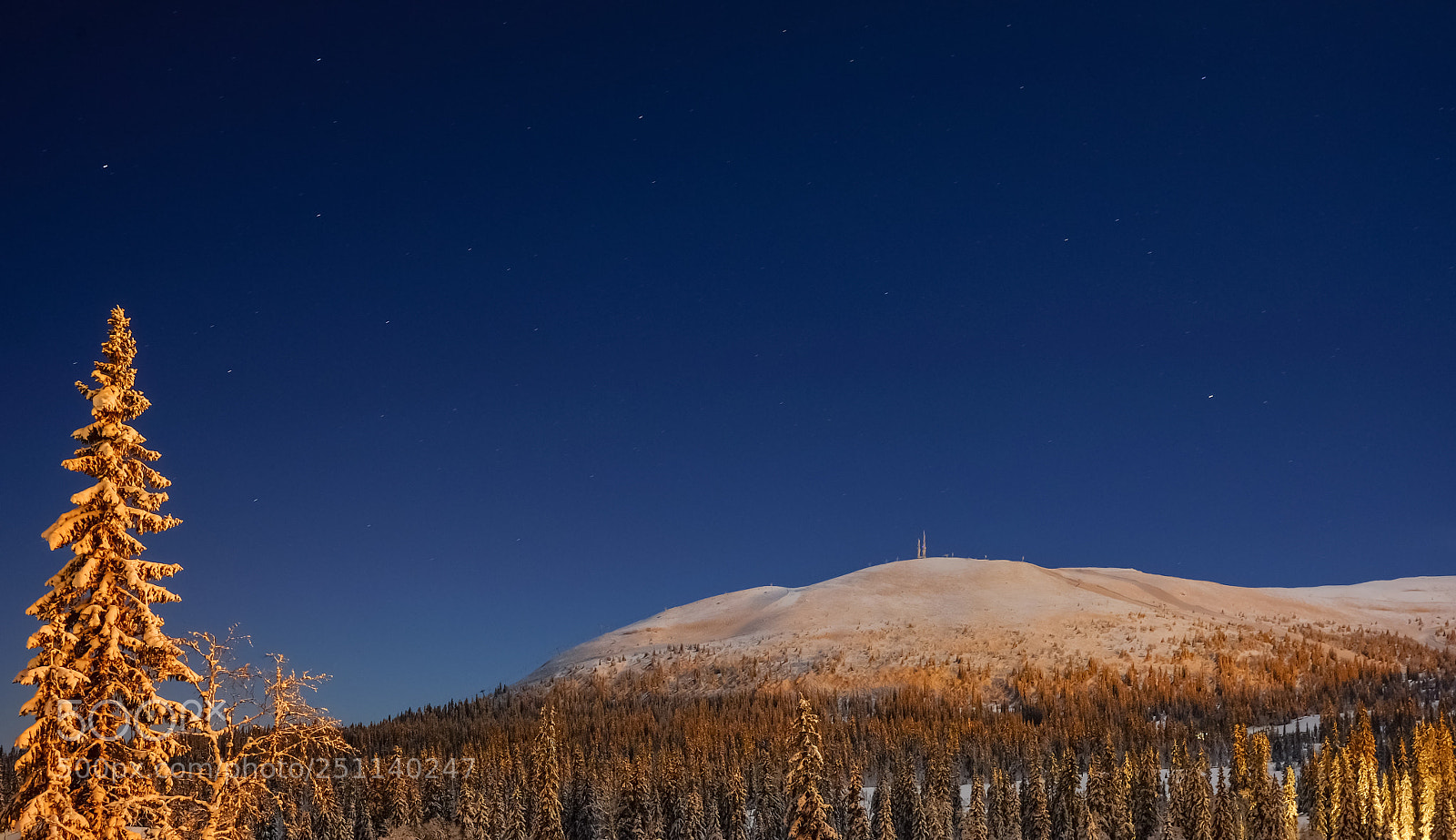 Fujifilm X-T1 sample photo. Moonlit night at trysil photography