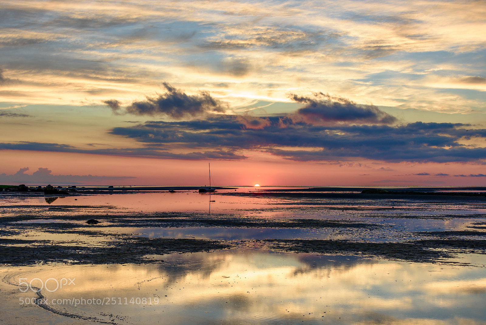 Nikon D810 sample photo. Sunset at low tide photography