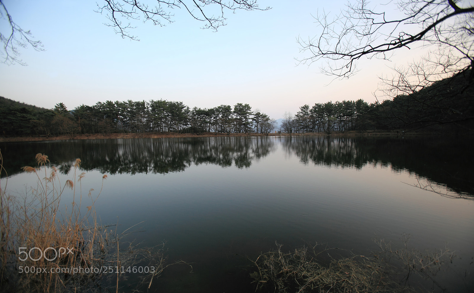 Canon EOS 5D Mark II sample photo. Evening of lake photography