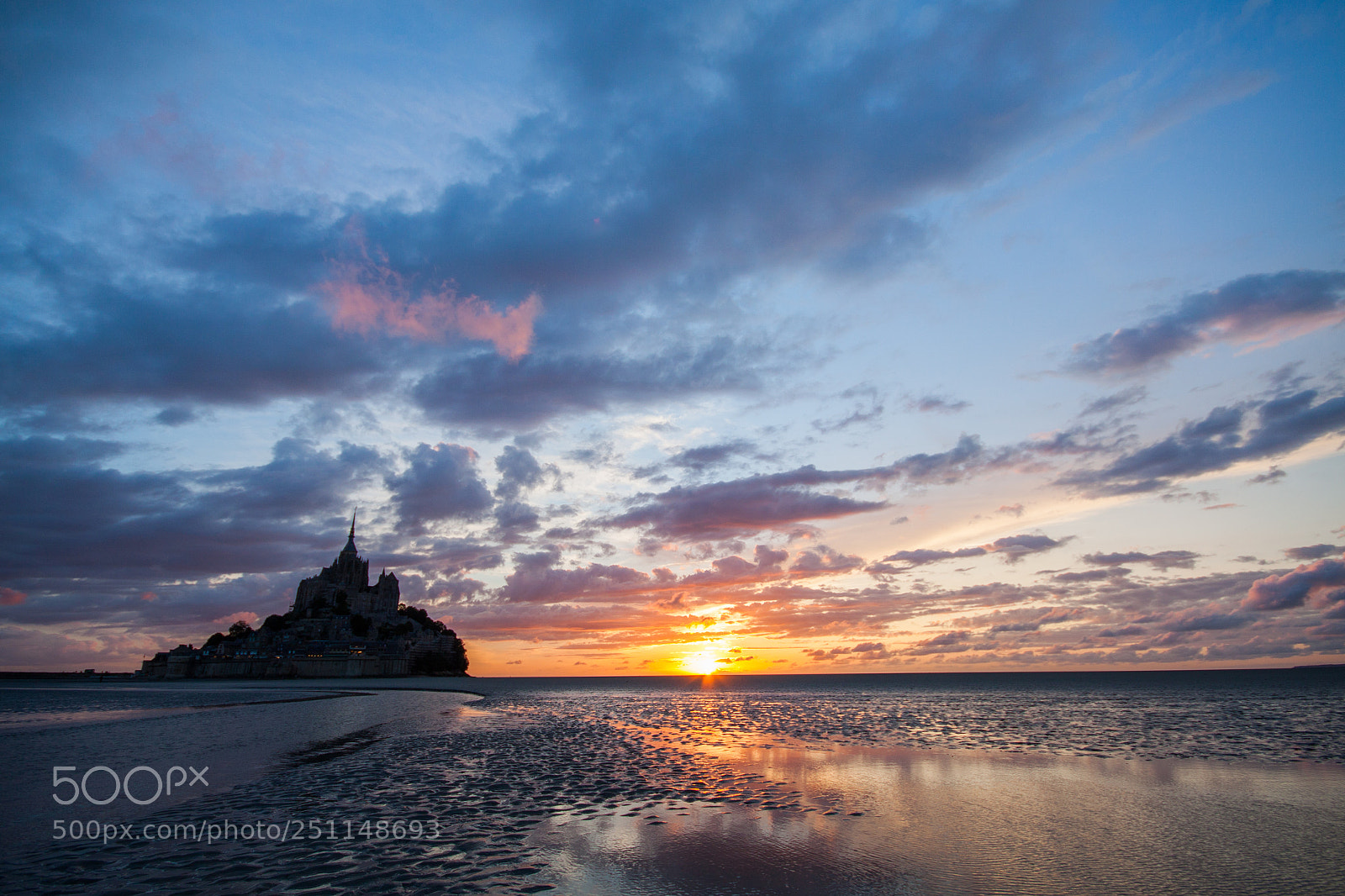 Canon EOS 50D sample photo. Mont saint michel sunset photography