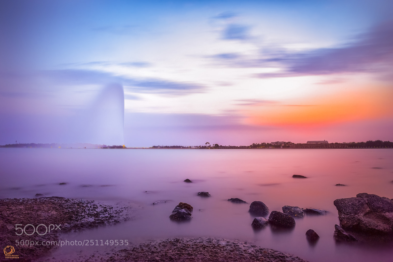 Nikon D610 sample photo. Jeddah fountain sunset photography
