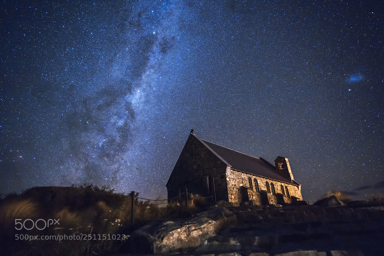 Sony a7 II sample photo. The church under galaxy photography