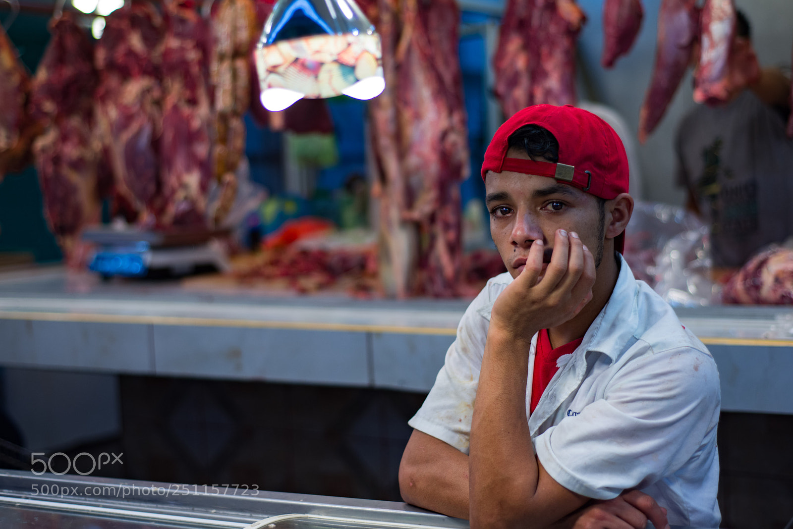 Nikon D800 sample photo. Meat seller photography
