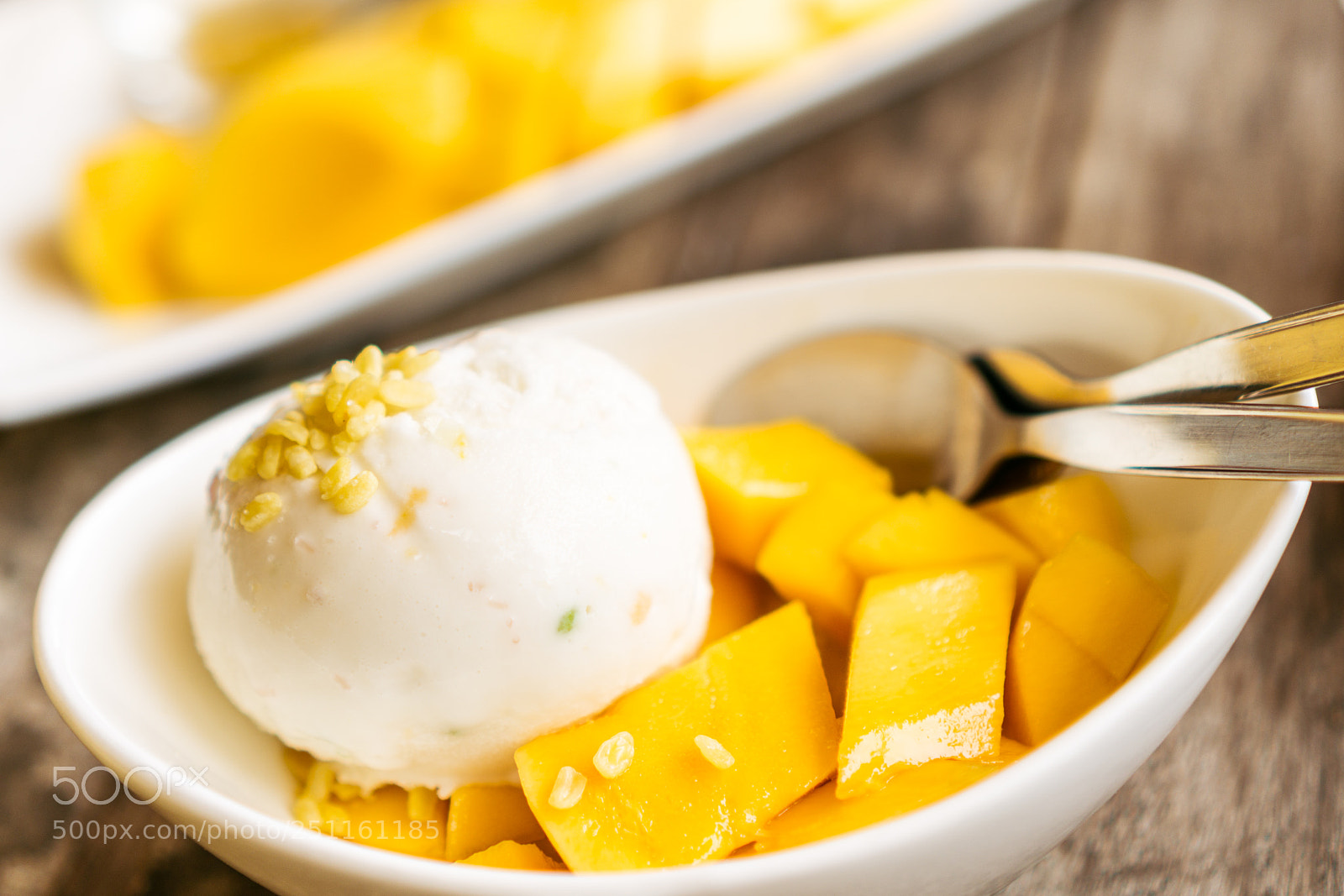 Sony a6000 sample photo. Mango with coconut milk photography