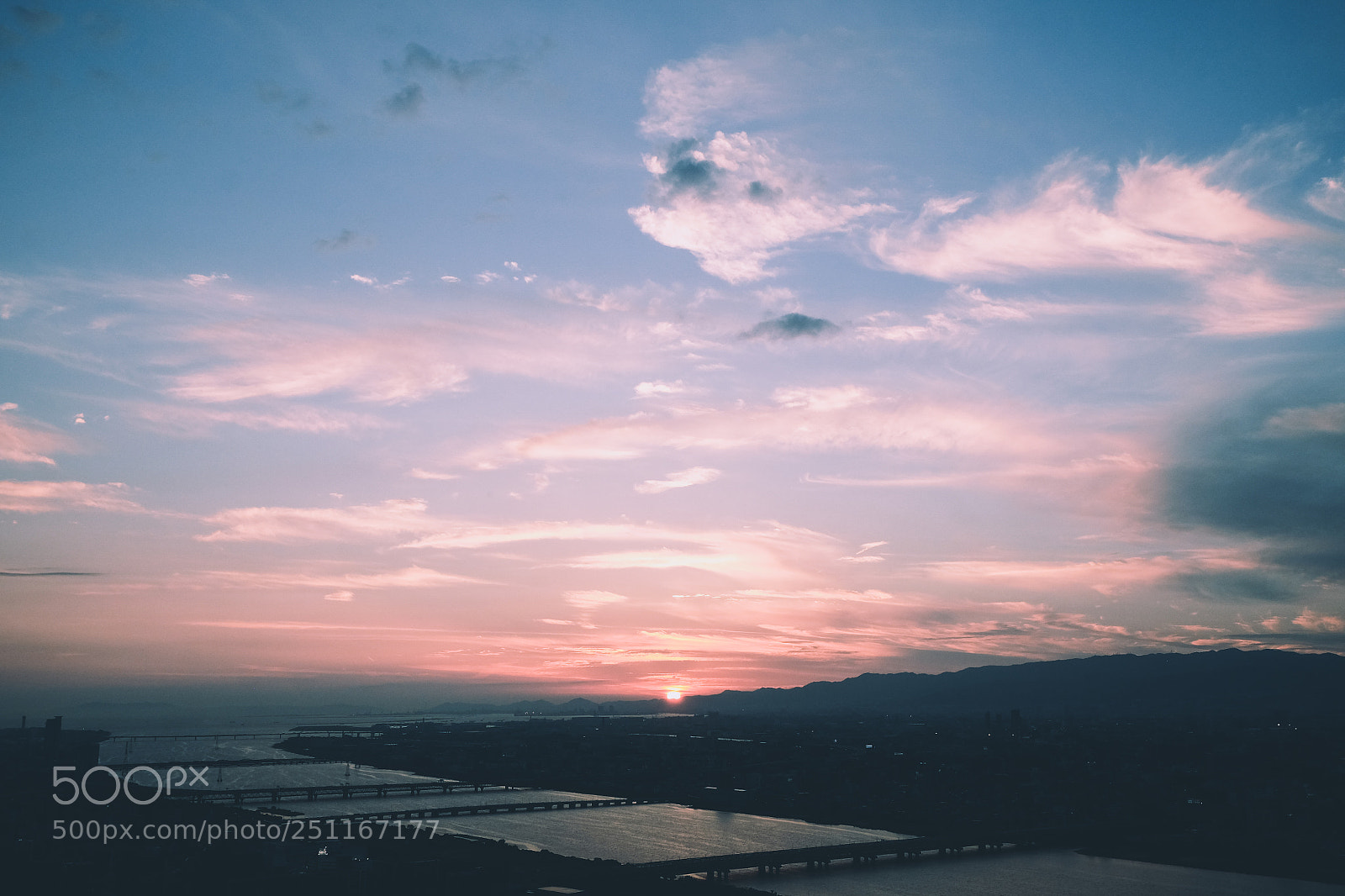 Fujifilm X-E2 sample photo. Sunset in osaka photography