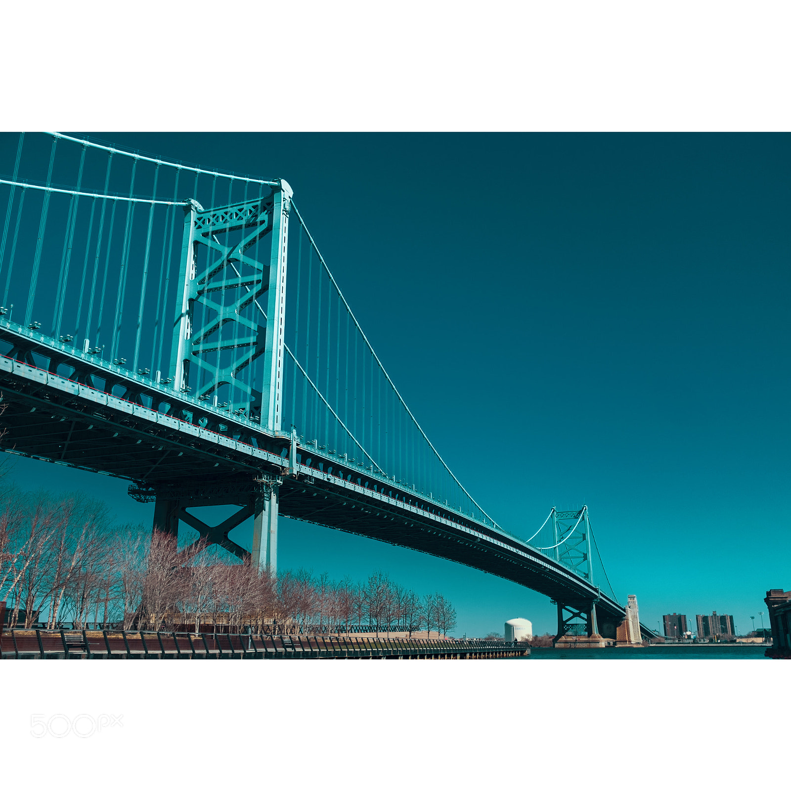 Fujifilm X100T sample photo. Ben franklin bridge photography