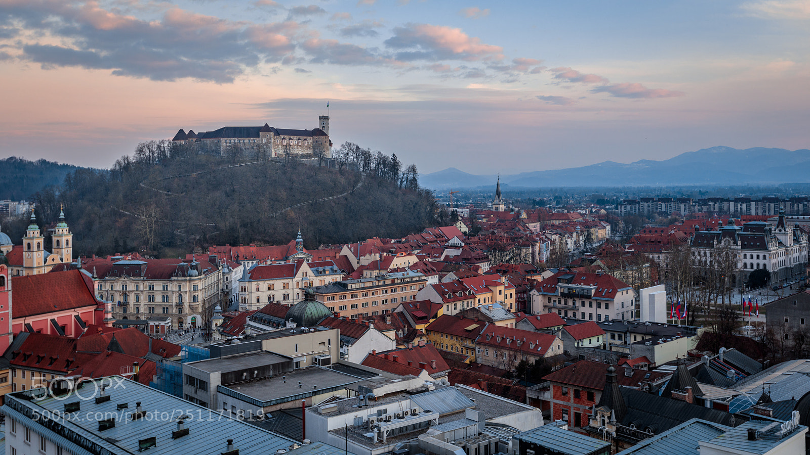 Canon EOS 5D Mark IV sample photo. Blue hour in ljubljana photography