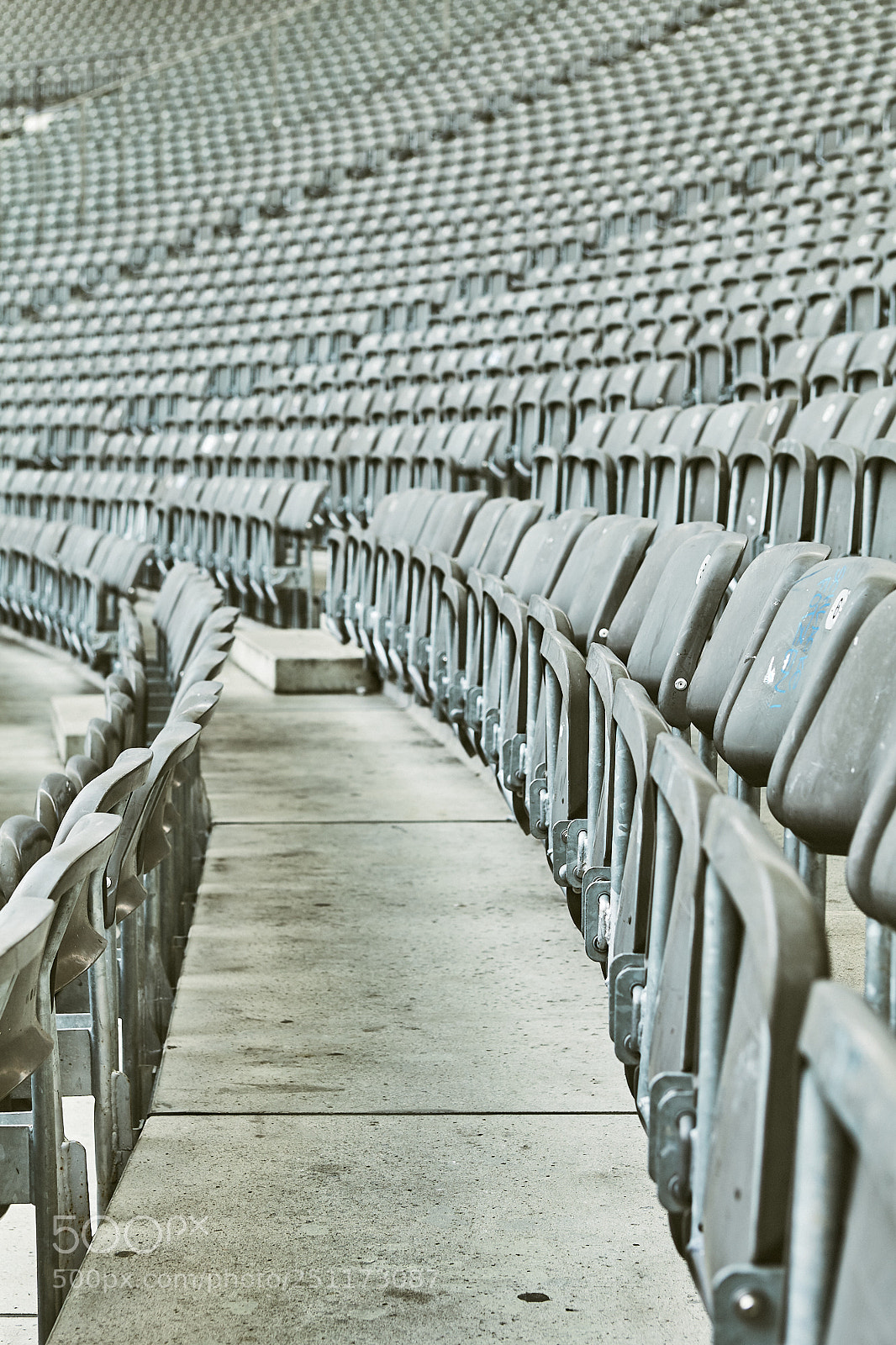 Canon EOS 5D Mark II sample photo. Sitzreihen - olympiastadion berlin photography