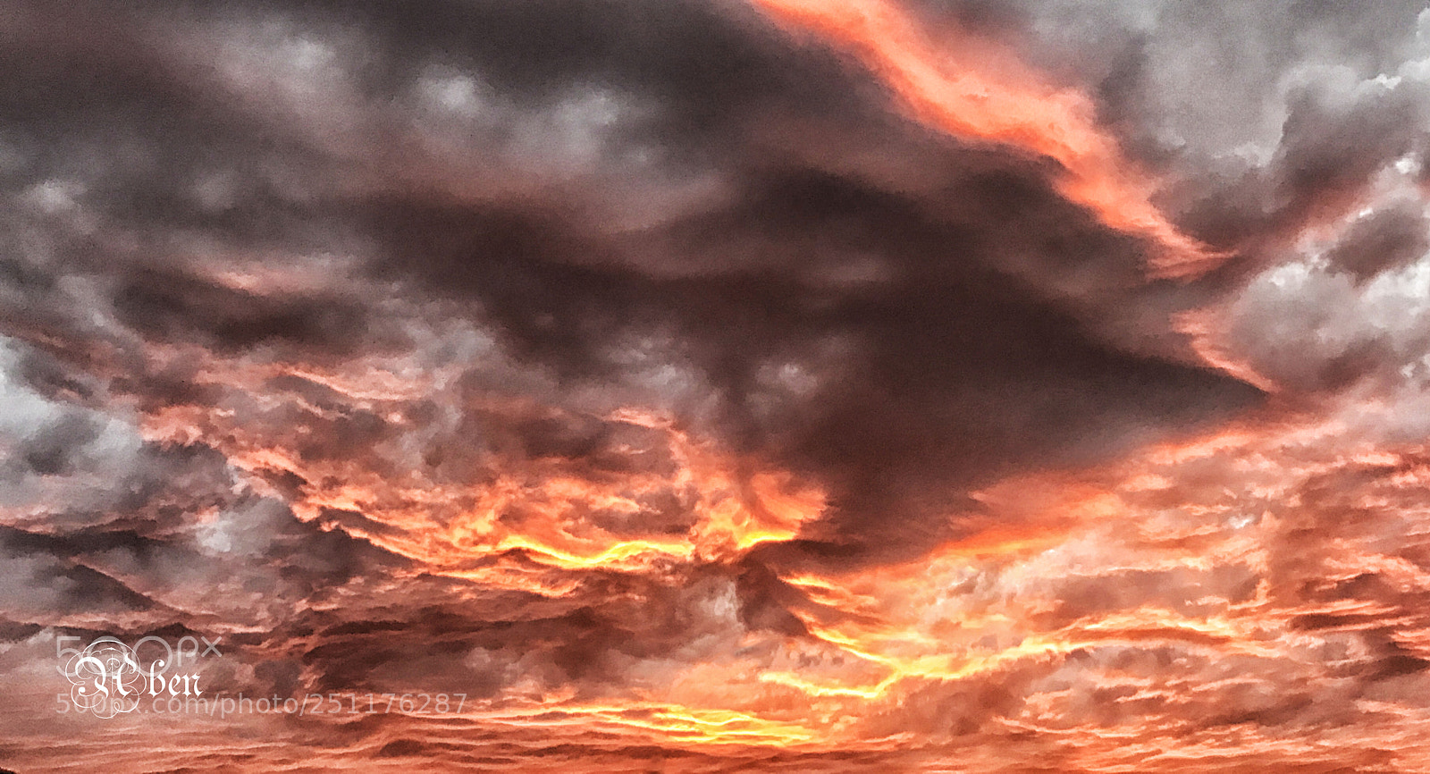 Apple iPhone 7 sample photo. Sky on fire photography