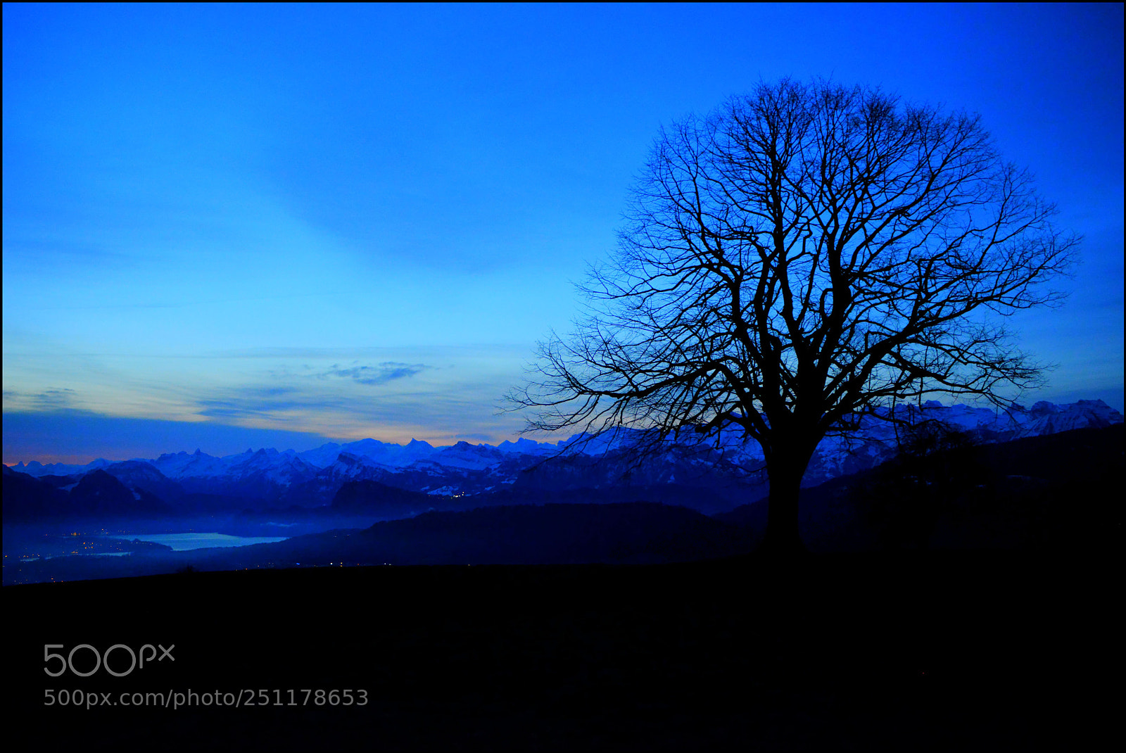 Nikon D800 sample photo. Blaue stunde über luzern photography