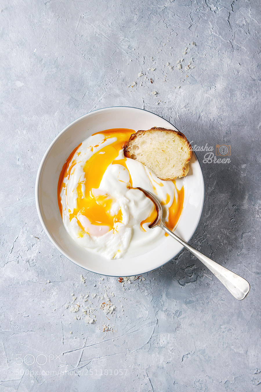 Canon EOS 700D (EOS Rebel T5i / EOS Kiss X7i) sample photo. Poached egg with yogurt photography
