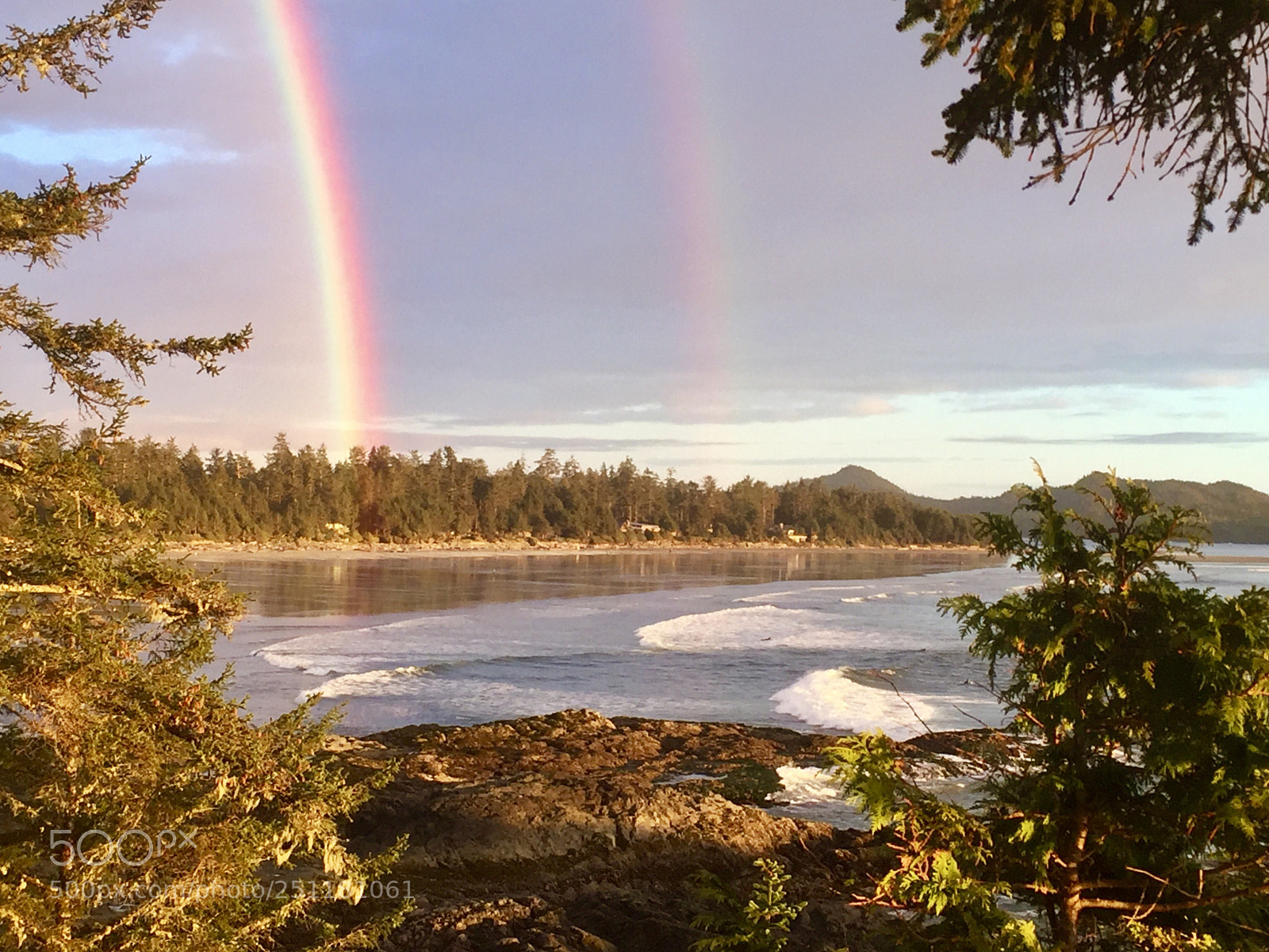 Apple iPhone 6 sample photo. Rainbows over chesterman beach photography