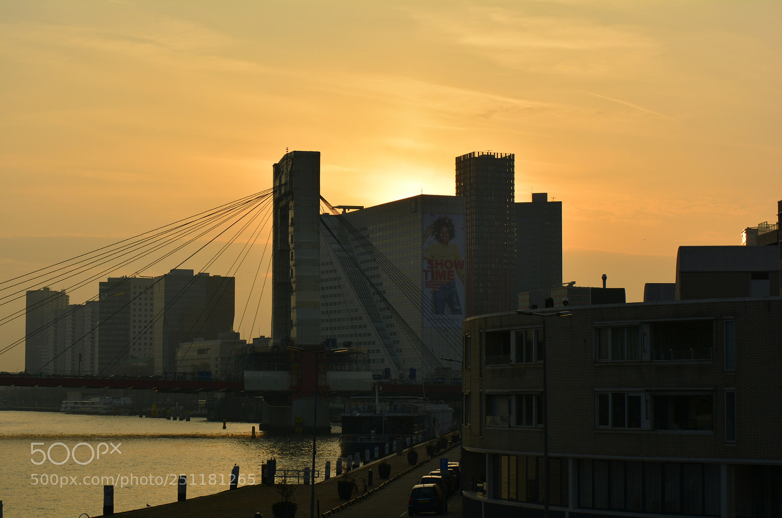 Nikon D5200 sample photo. Sunset rotterdam willemsbrug photography