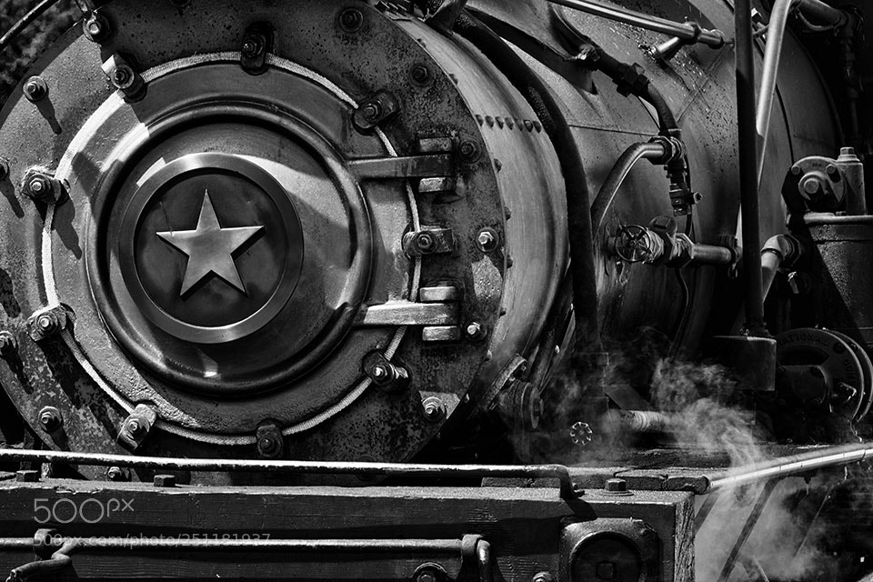 Olympus PEN-F sample photo. Steam train photography