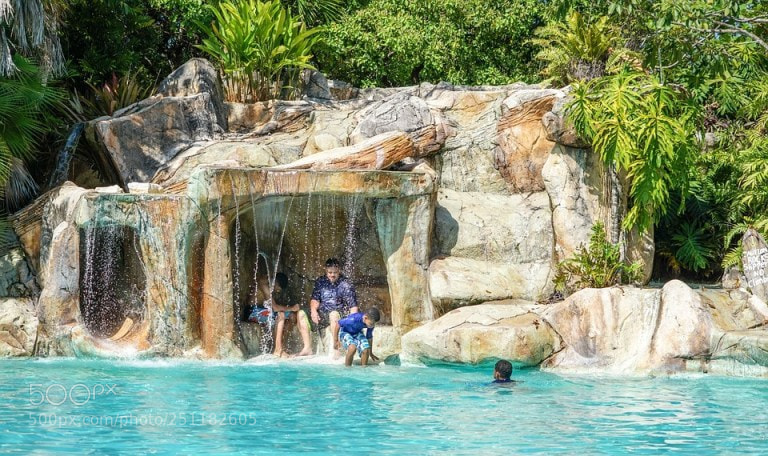 Sony a7R II sample photo. Pool water fall photography