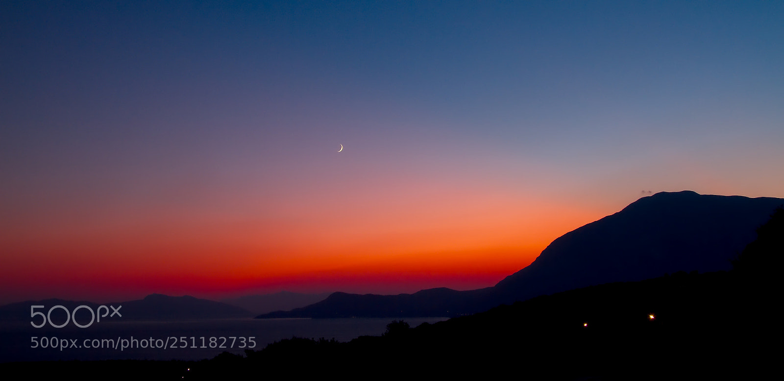 Canon EOS 7D sample photo. Nightfall over samos photography