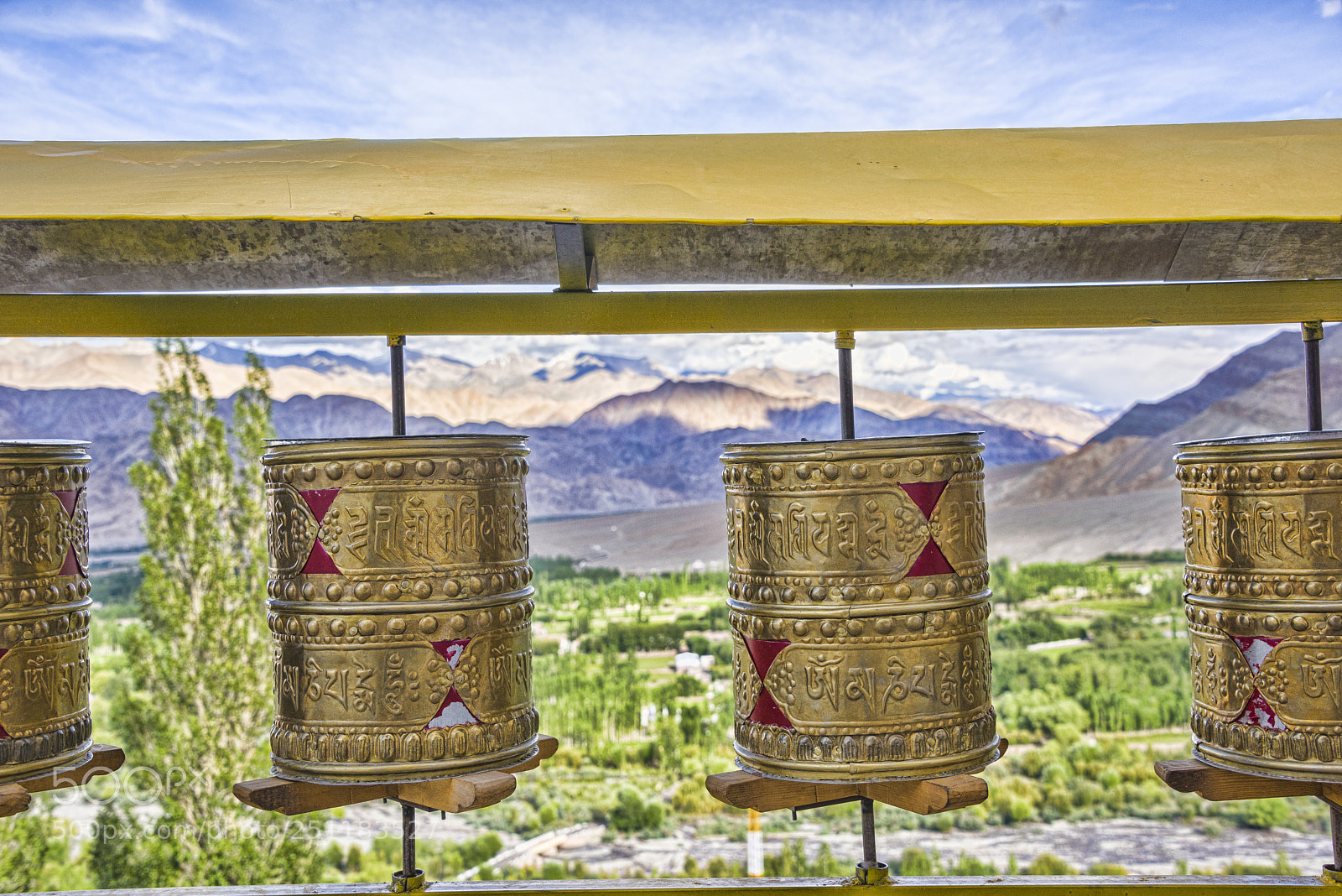 Nikon D810 sample photo. Prayer wheels in matho photography