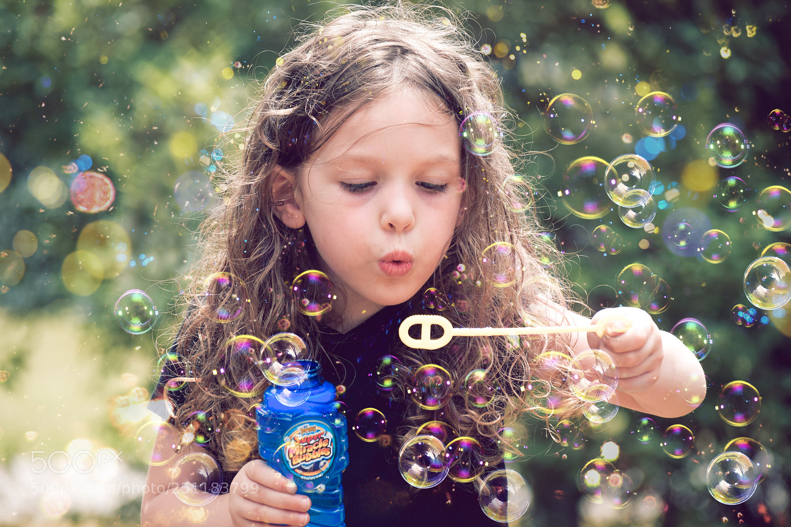 Nikon D3300 sample photo. Teagan blowing bubbles photography