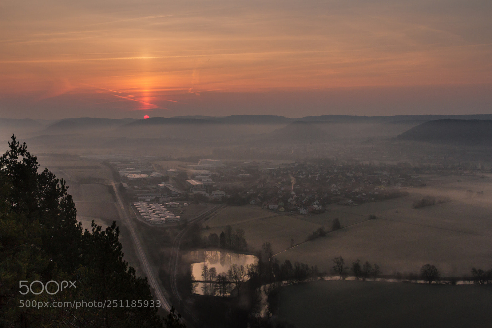 Canon EOS 7D sample photo. Sunrise over misty valley photography