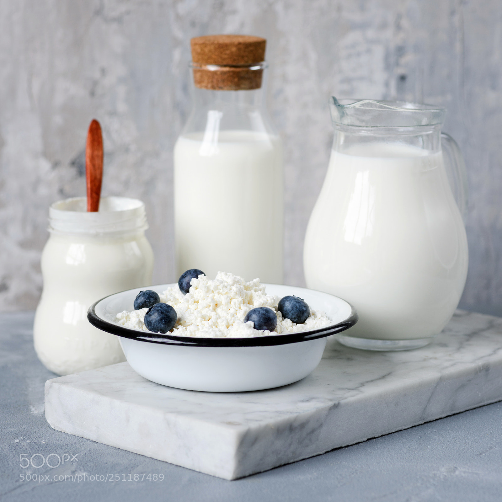 Nikon D810 sample photo. Dairy products on marble photography