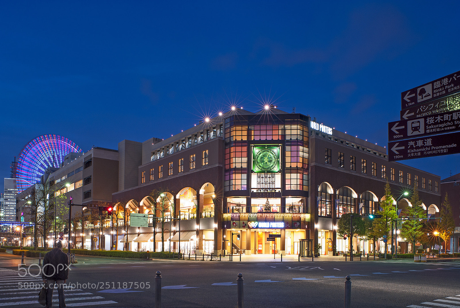 Nikon D3 sample photo. Twilight> yokohama world porters photography