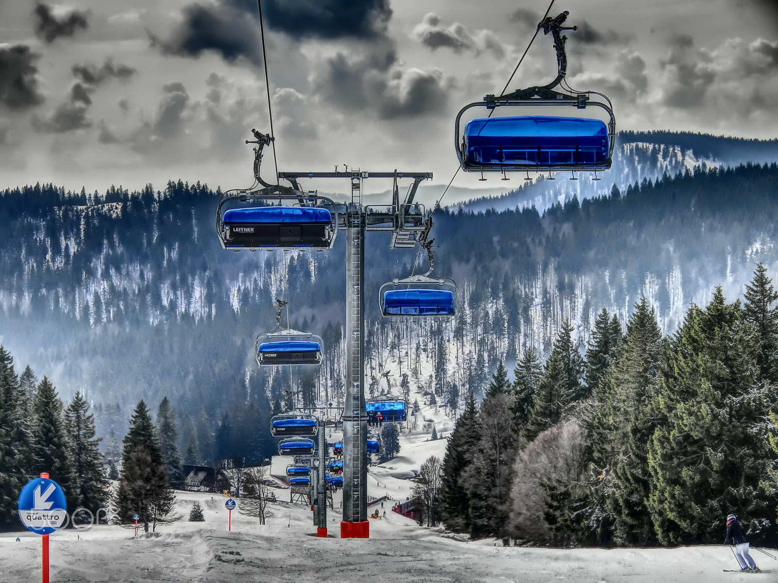 CASIO EX-100 sample photo. Zeigerbahn chairlift photography