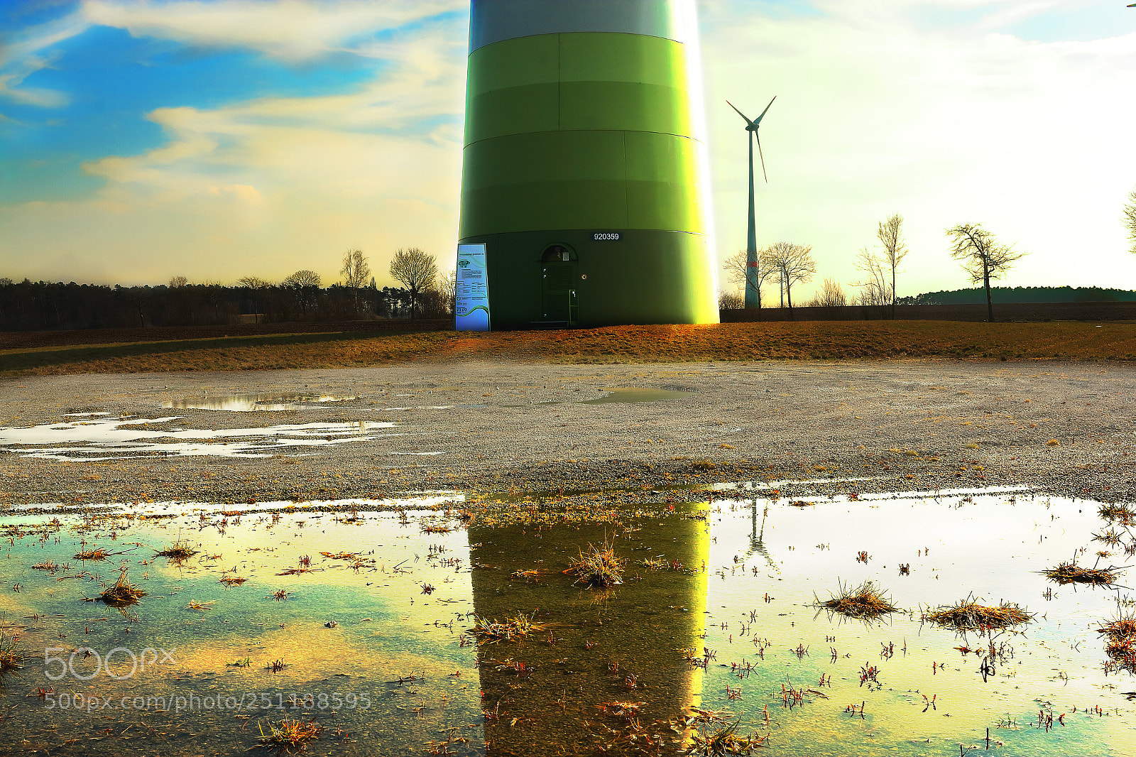 Canon EOS 70D sample photo. Wind turbine reflections photography