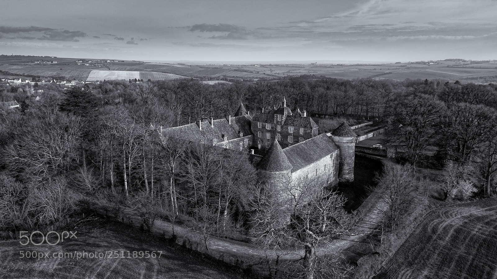DJI FC220 sample photo. Chateau de ratilly photography