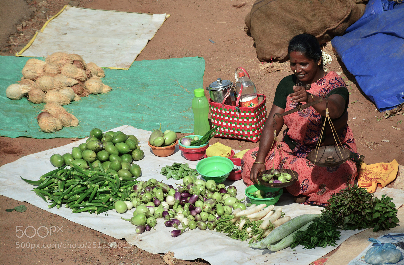 Nikon D7100 sample photo. Women vegetable vendor photography