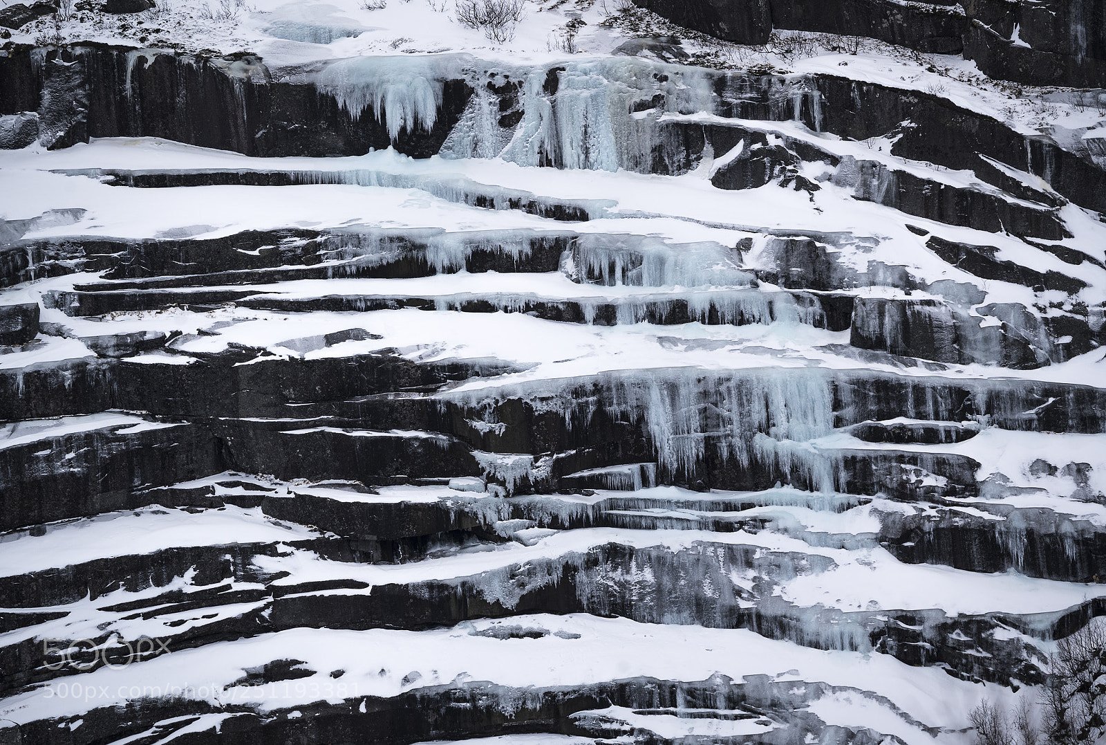 Sony a7R III sample photo. Frozen waterfall photography