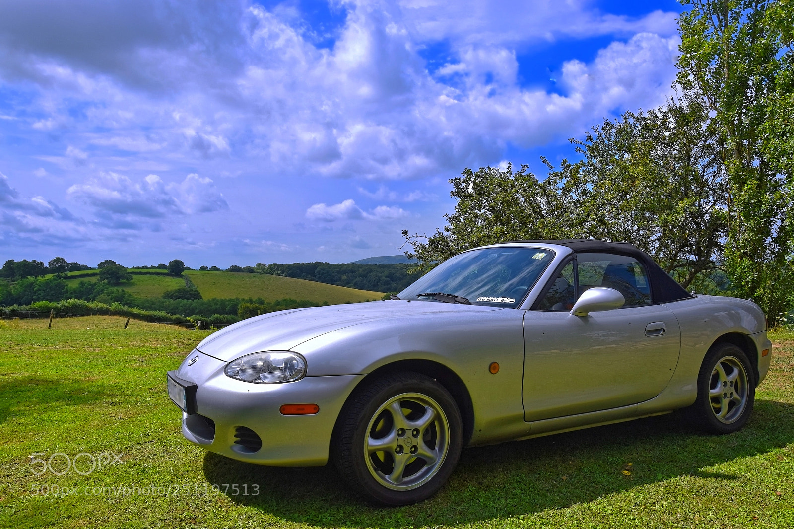 Nikon D3300 sample photo. Miata in french countryside photography