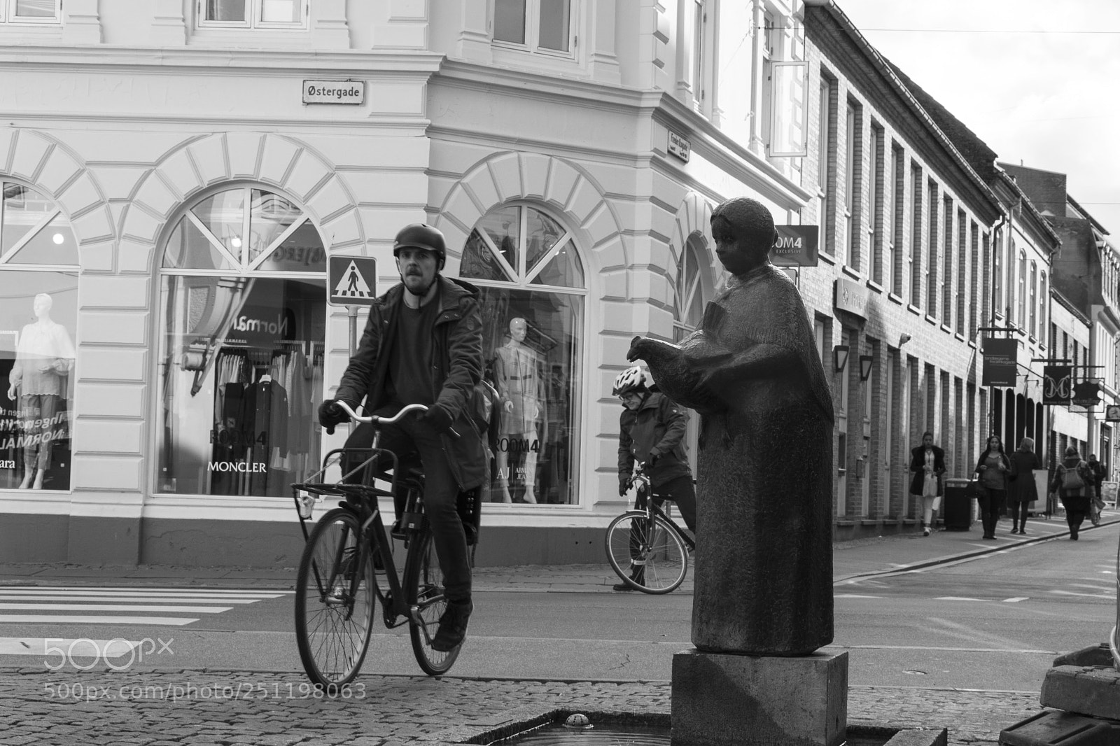 Nikon D7100 sample photo. Cycling in aarhus *** bw photography