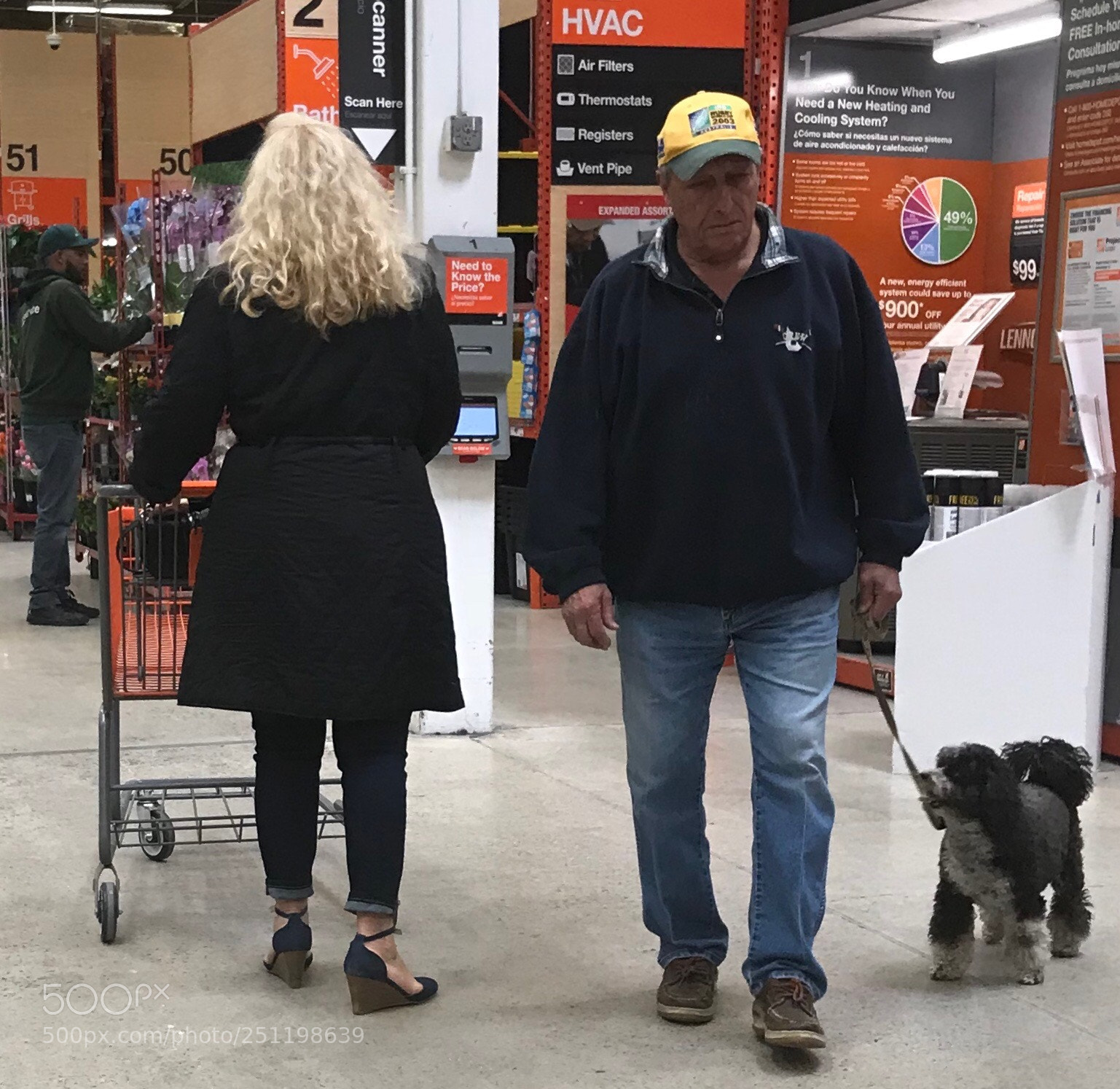 Apple iPhone 7 Plus sample photo. Dog at home depot photography