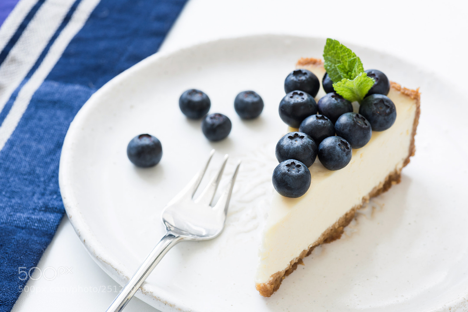 Nikon D810 sample photo. Cheesecake with fresh blueberries photography