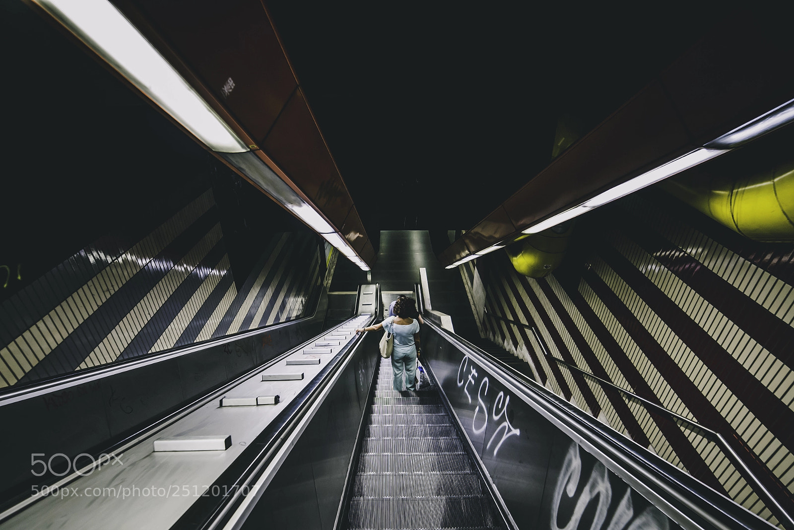 Nikon D610 sample photo. Escalator photography