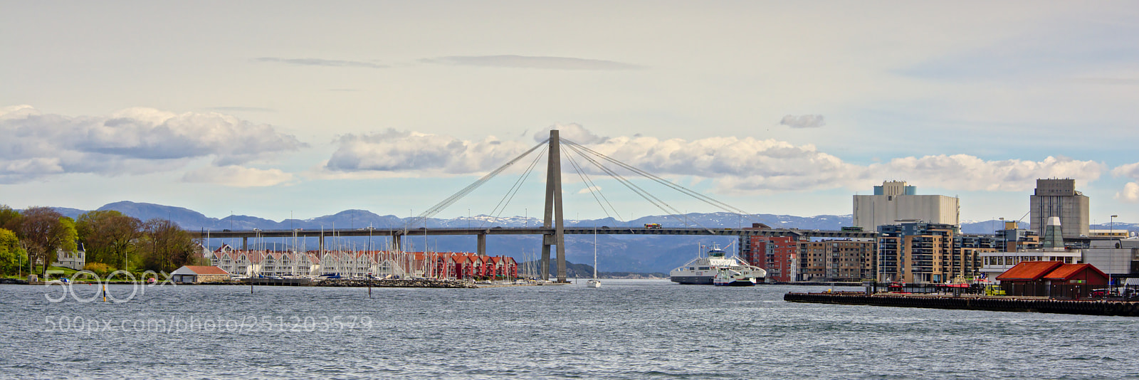 Nikon D5200 sample photo. Stavanger bridge, panoramic view photography