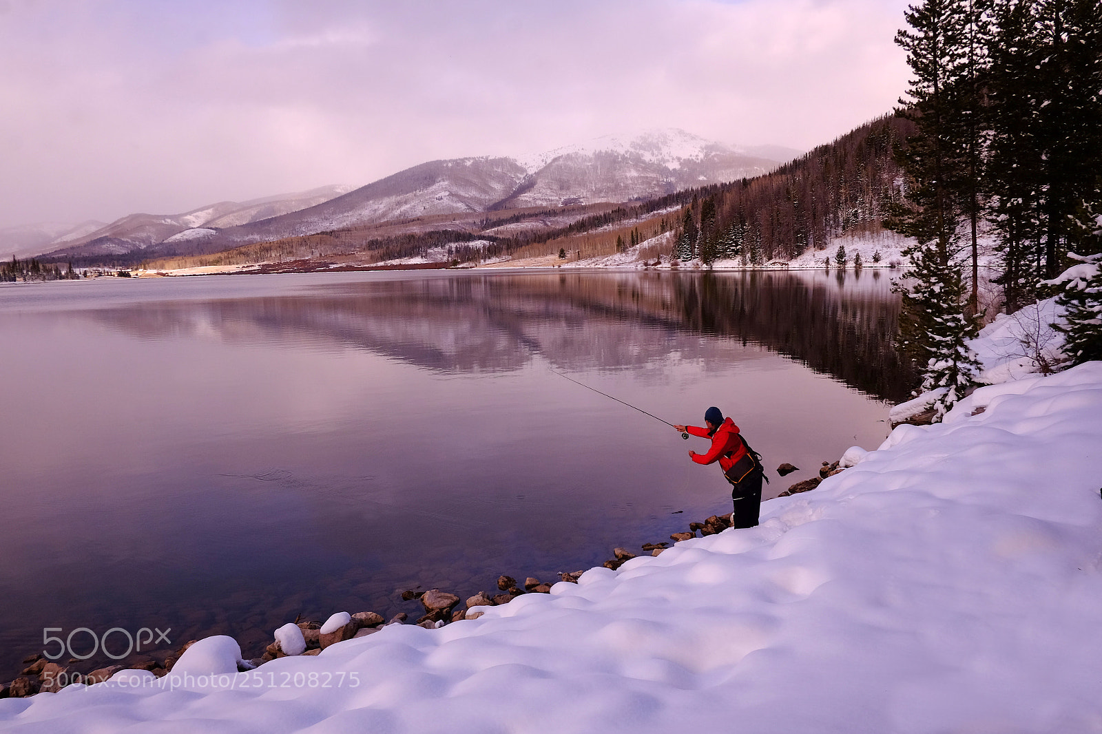 Fujifilm X-T1 sample photo. Flyfishing in winter photography