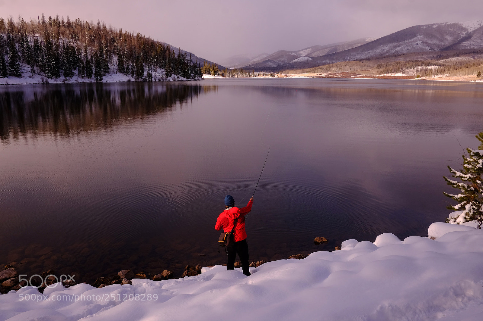 Fujifilm X-T1 sample photo. Flyfishing in winter photography