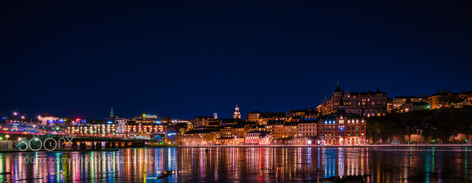 Sony a7R II sample photo. Stockholm night photography