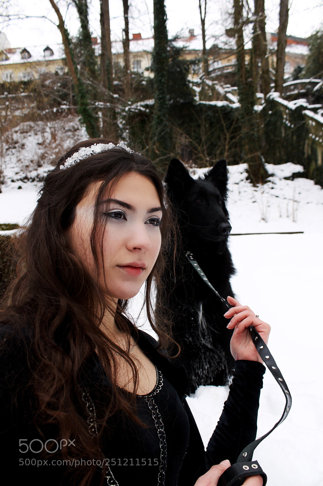 Canon EOS 1100D (EOS Rebel T3 / EOS Kiss X50) sample photo. Girl with a dog photography