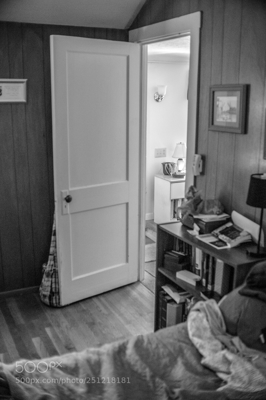 Fujifilm X-E2S sample photo. Bnw bedroom door photography